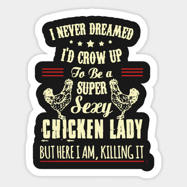 Super Sexy Chicken Lady Sticker by babettenoella